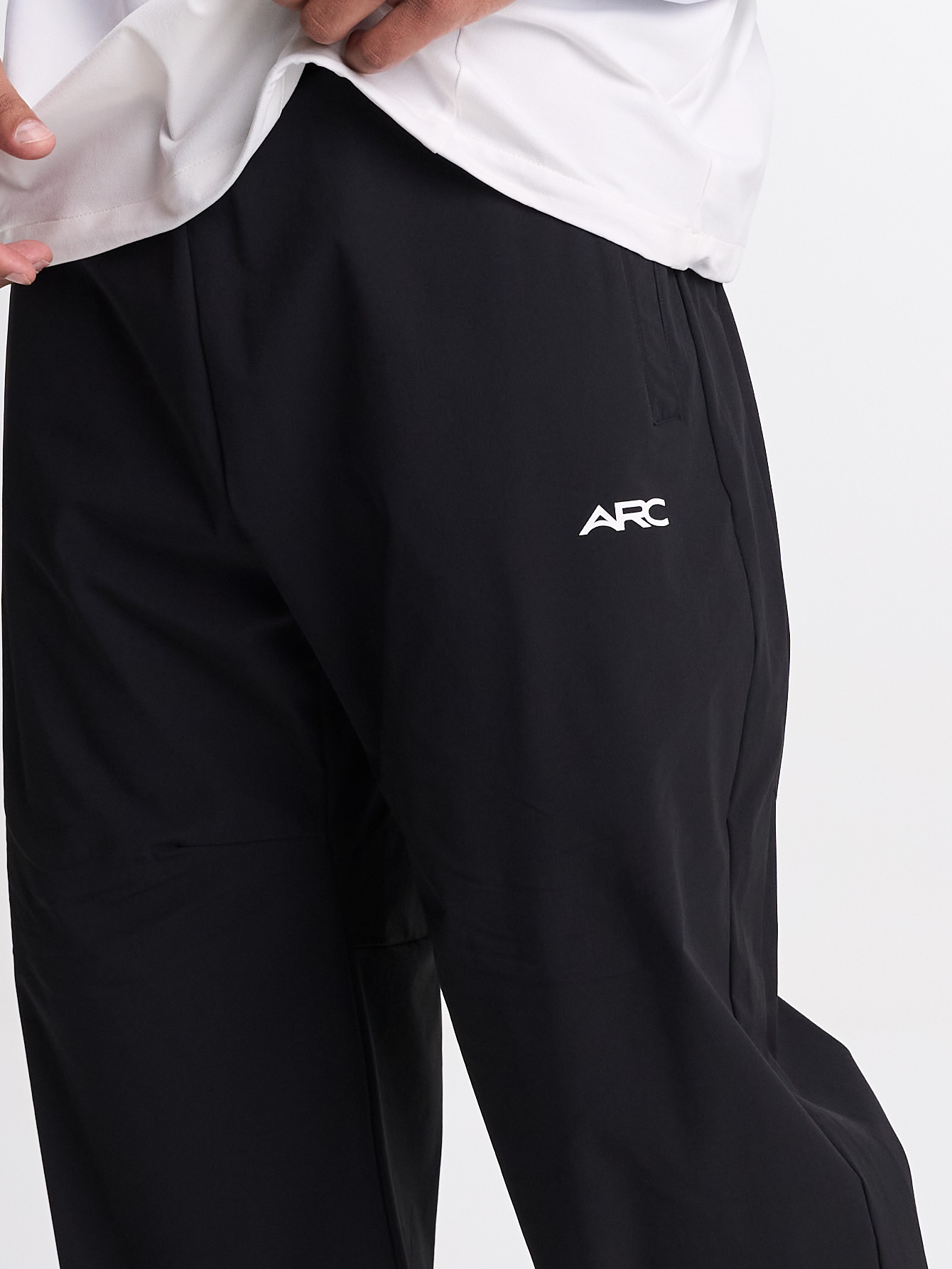 Men's Elastic Waist Pockets Wide Leg Loose Pants, Fall