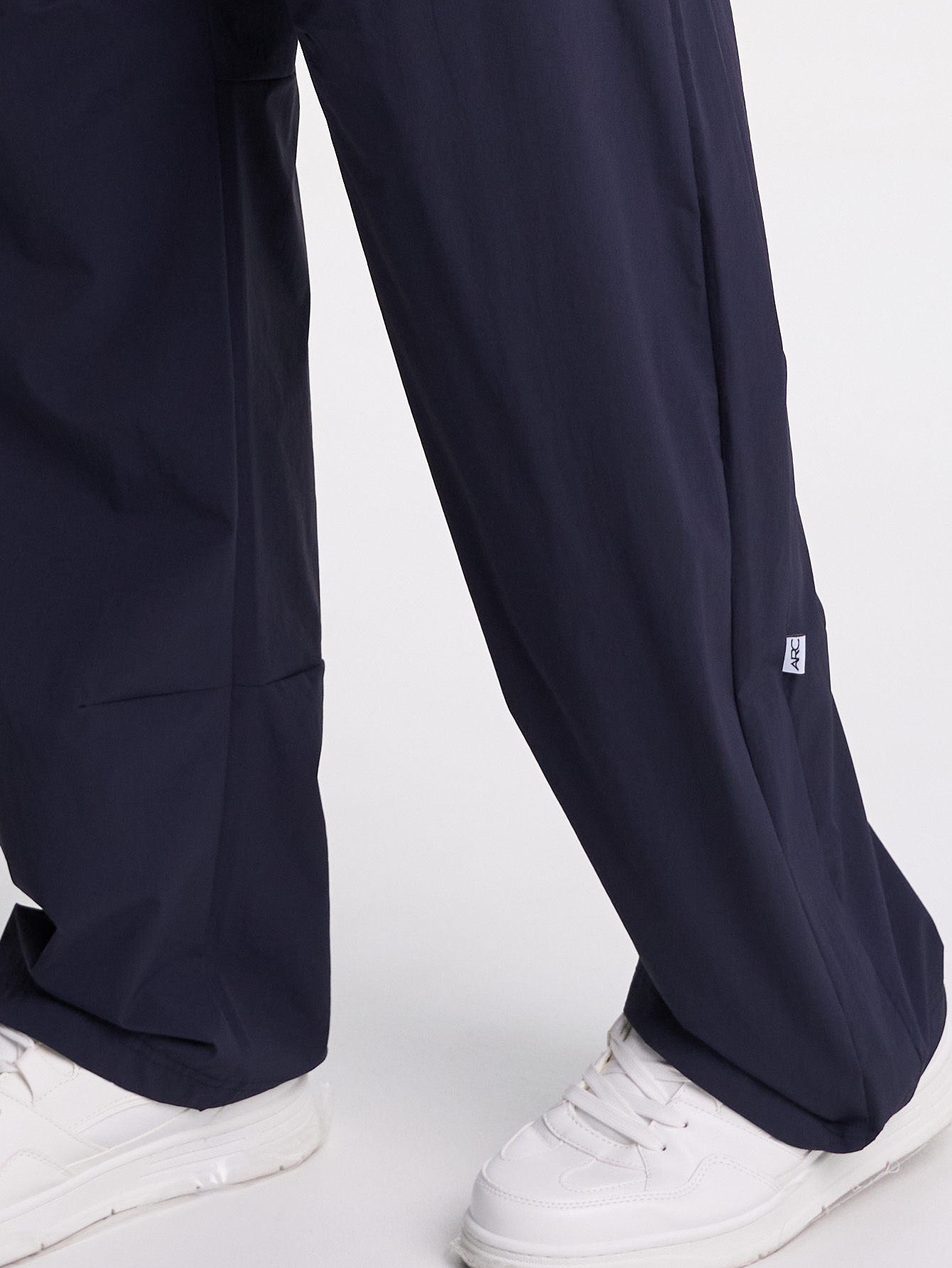 Men's Elastic Waist Pockets Wide Leg Loose Pants, Fall