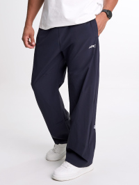 Men's Elastic Waist Pockets Wide Leg Loose Pants, Fall