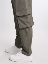 Men's Elastic Waist Pockets Wide Leg Loose Pants, Fall