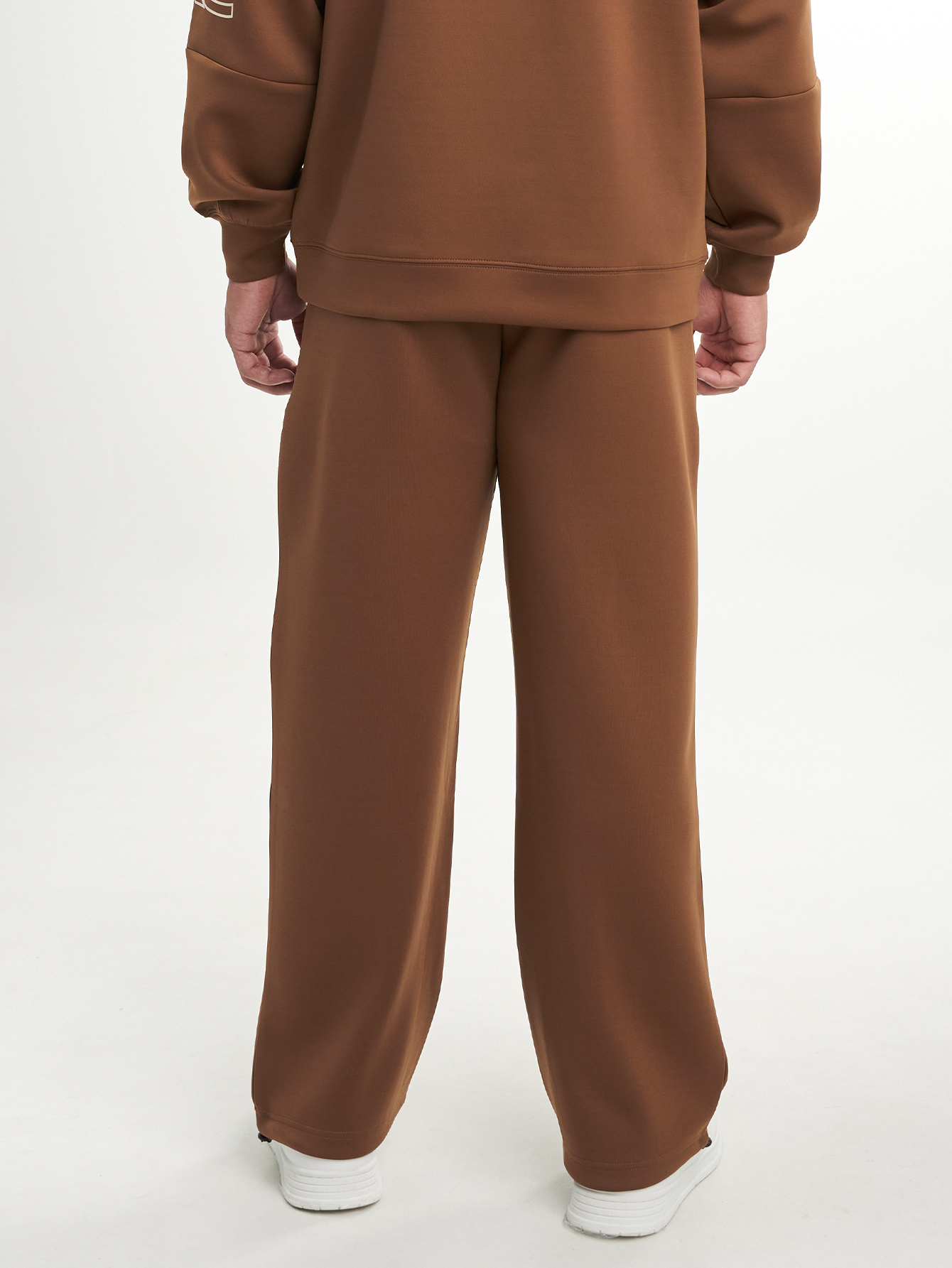 Men's Elastic Waist Pockets Wide Leg Loose Pants, Fall