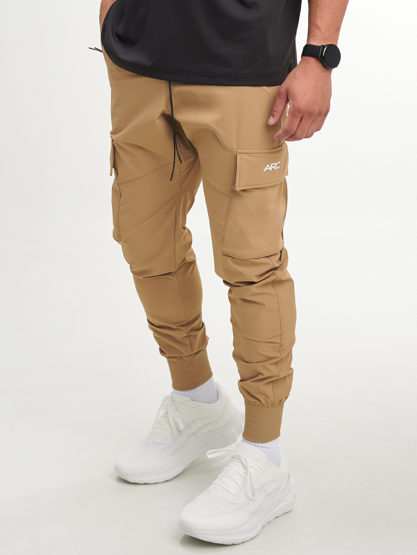 ARC All-Day Comfort Workout Training FashionCloudTouch Fabric Wafeproof Cargo Joggers