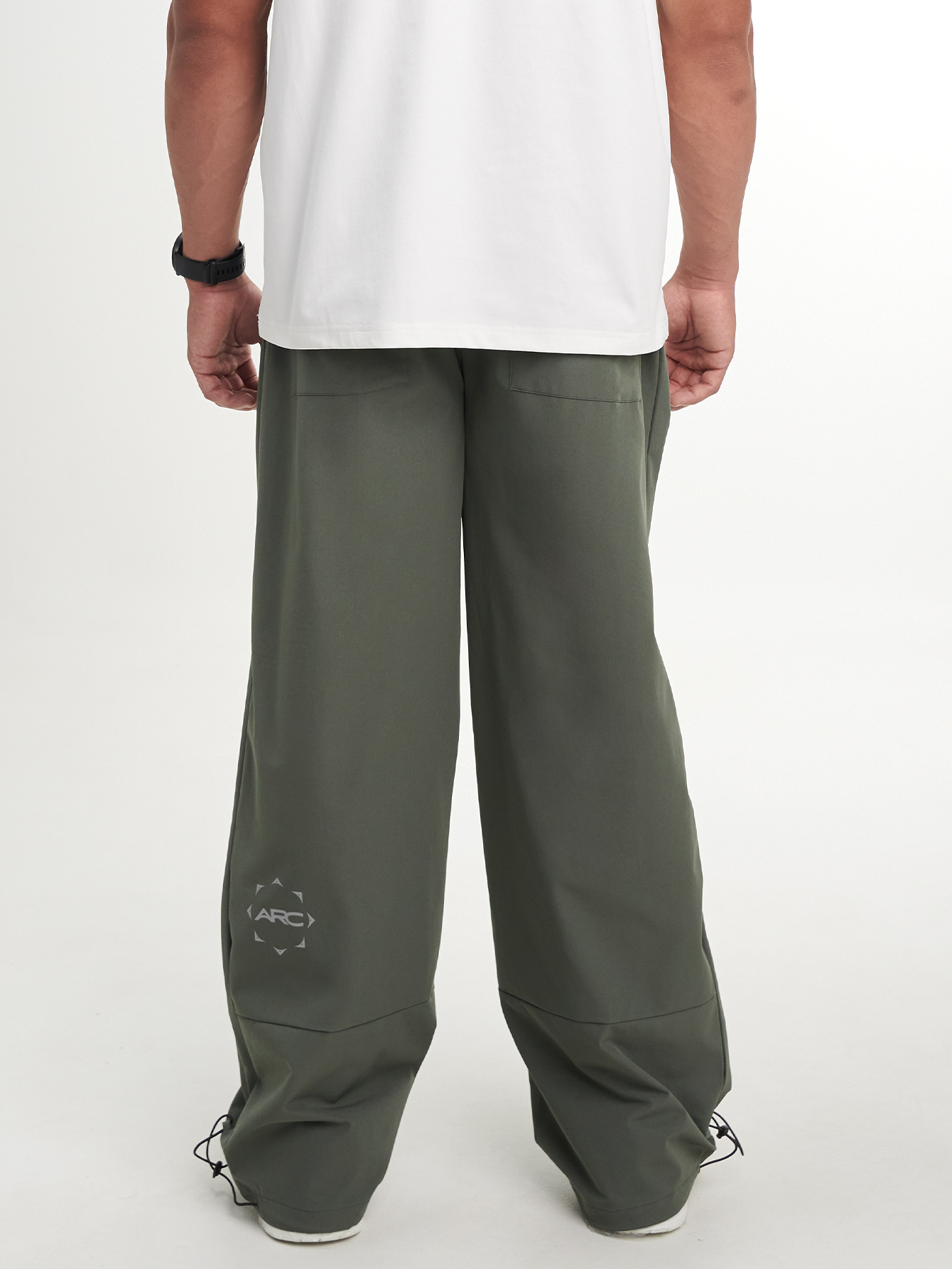 ARC Dark Green Men's Casual Versatile Pants, Fall