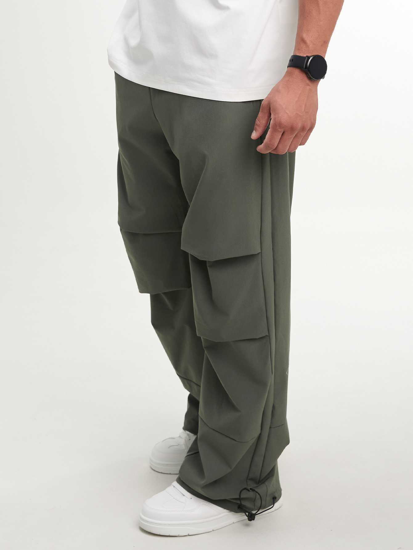 ARC Dark Green Men's Casual Versatile Pants, Fall