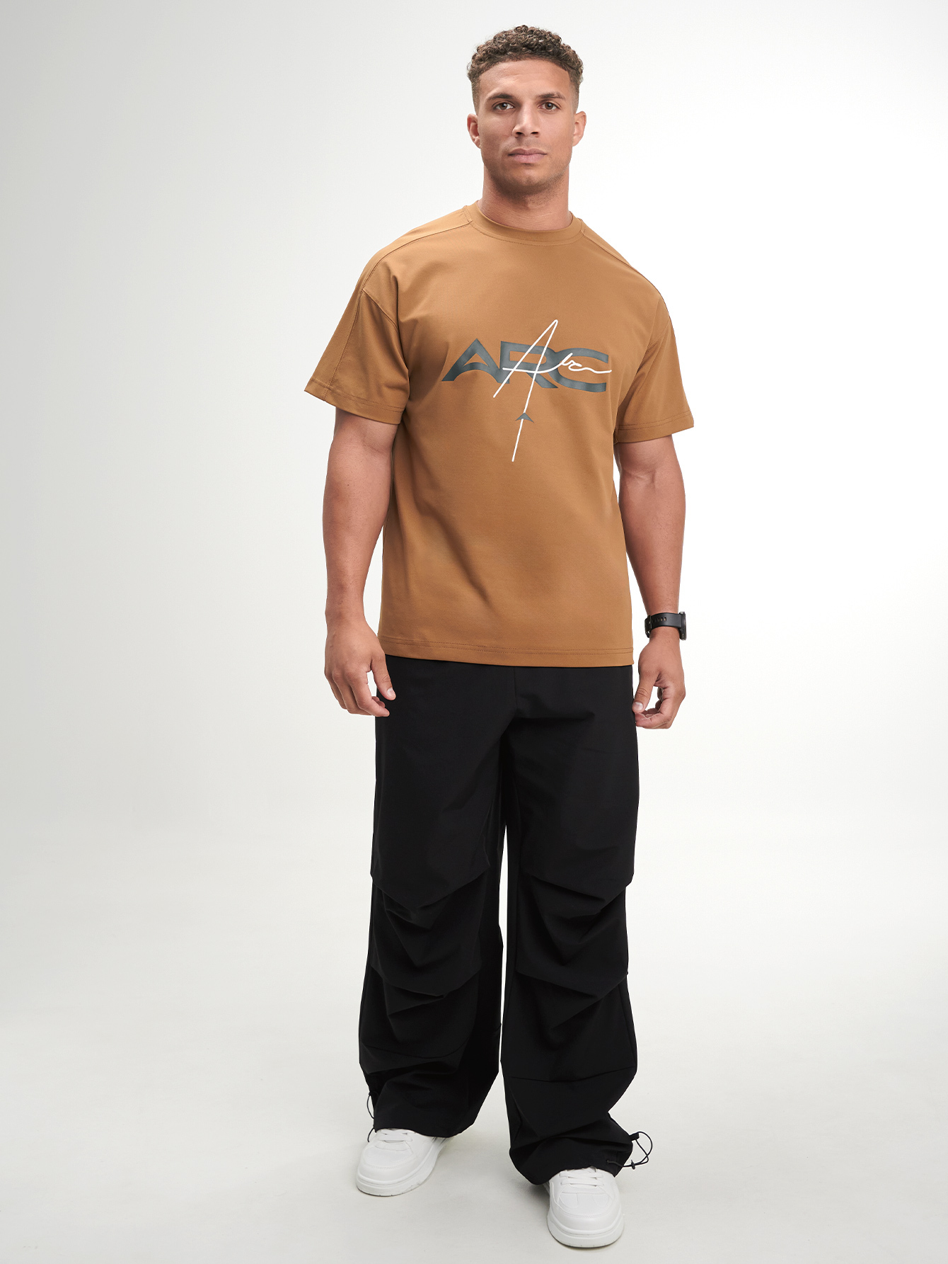 Casual Fashion Versatile Loose Solid Color Men Pants, Fall