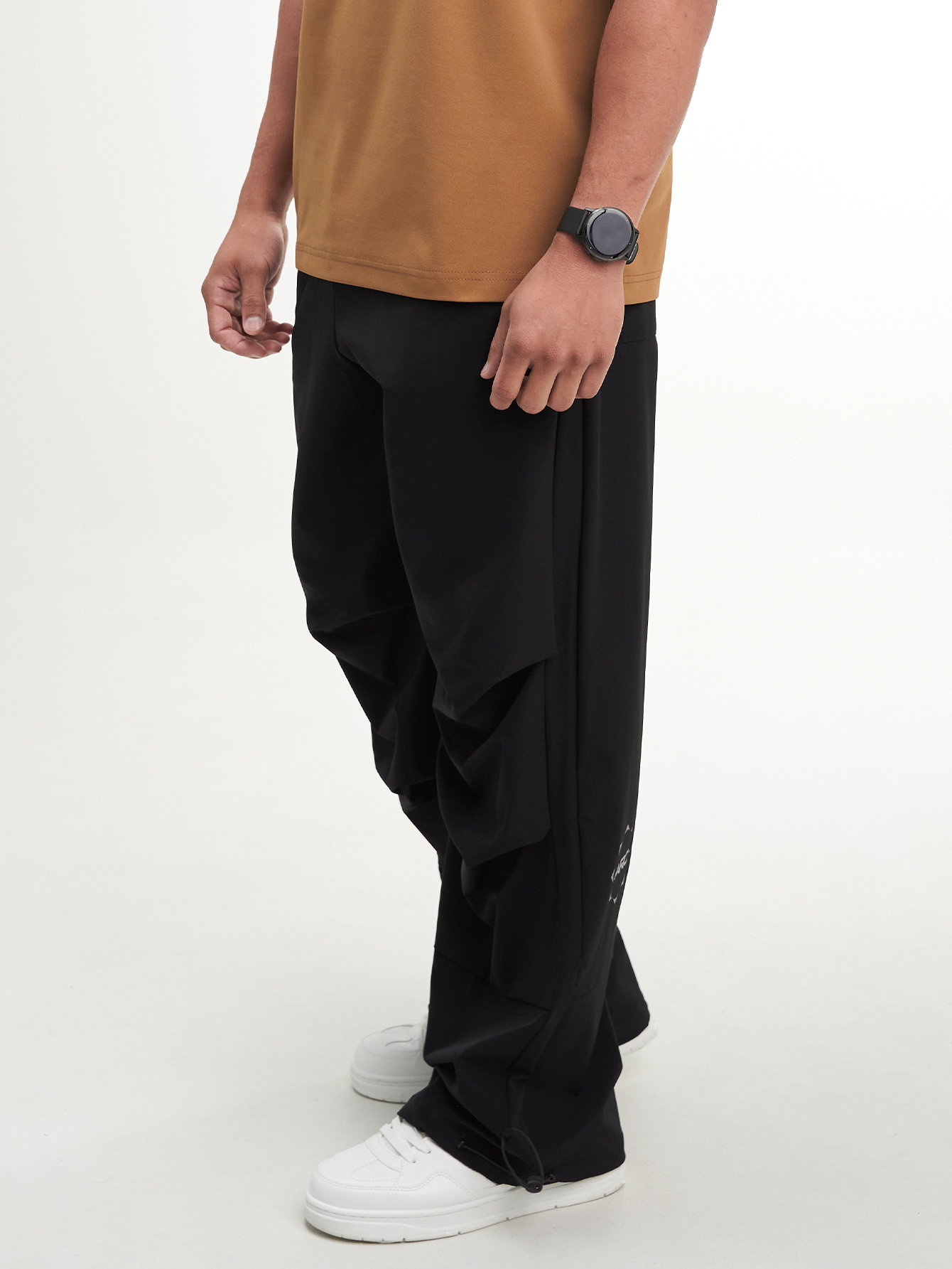 Casual Fashion Versatile Loose Solid Color Men Pants, Fall
