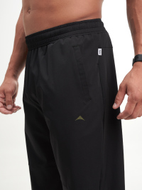 Men's Elastic Waist Pockets Loose Casual Outdoor Pants, Black