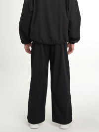 Men's Elastic Waist Pockets Loose Casual Outdoor Pants, Black