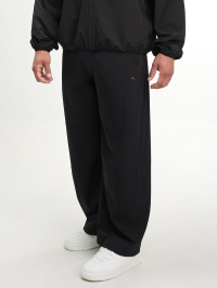 Men's Elastic Waist Pockets Loose Casual Outdoor Pants, Black