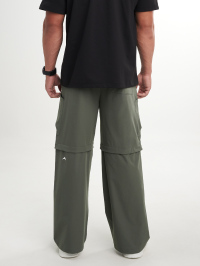 Men's Drawstring Waist Wide Leg Loose Casual Pants, Olive Green