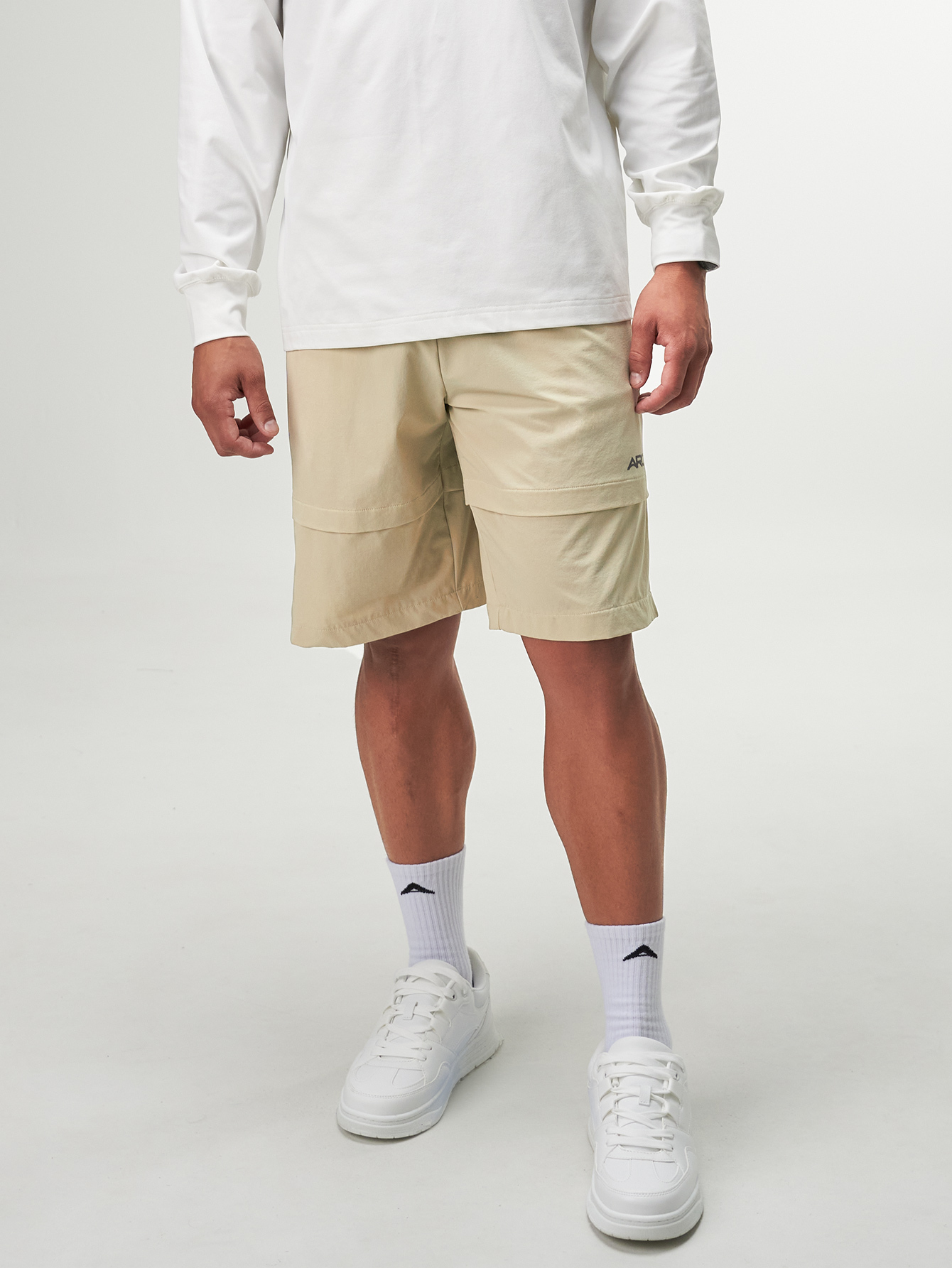 Men's Elastic Waist Wide Leg Loose Casual Shorts