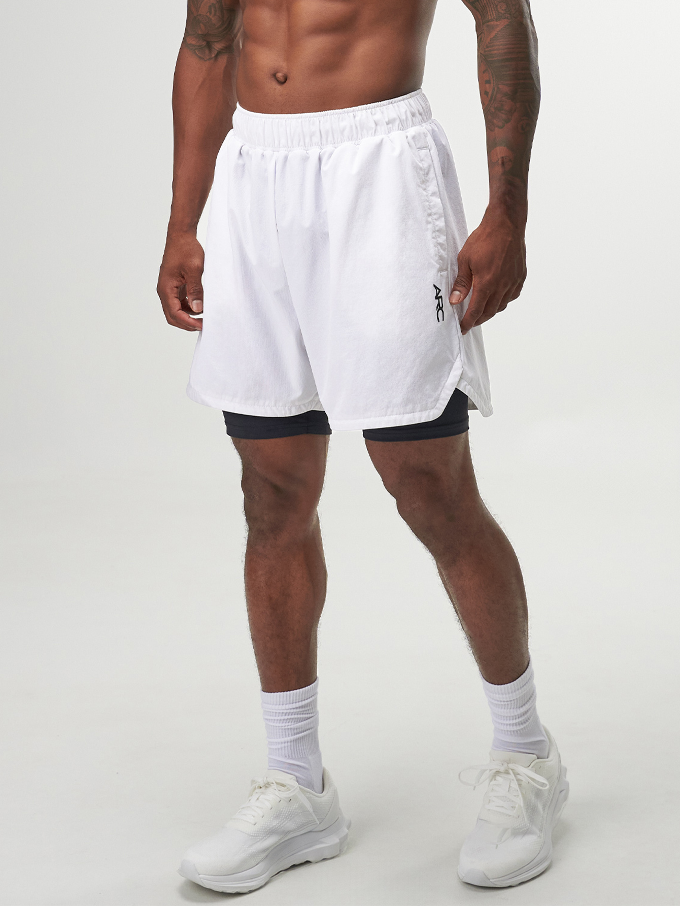 ARC Activewear Performance Shorts Running Basketball Quick Dry Fitness Gym Workout Training Athletic Shorts