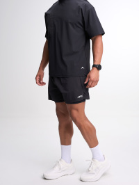 Men's Casual Versatile Letter Print Sports Shorts ARC4023-BLK-Black