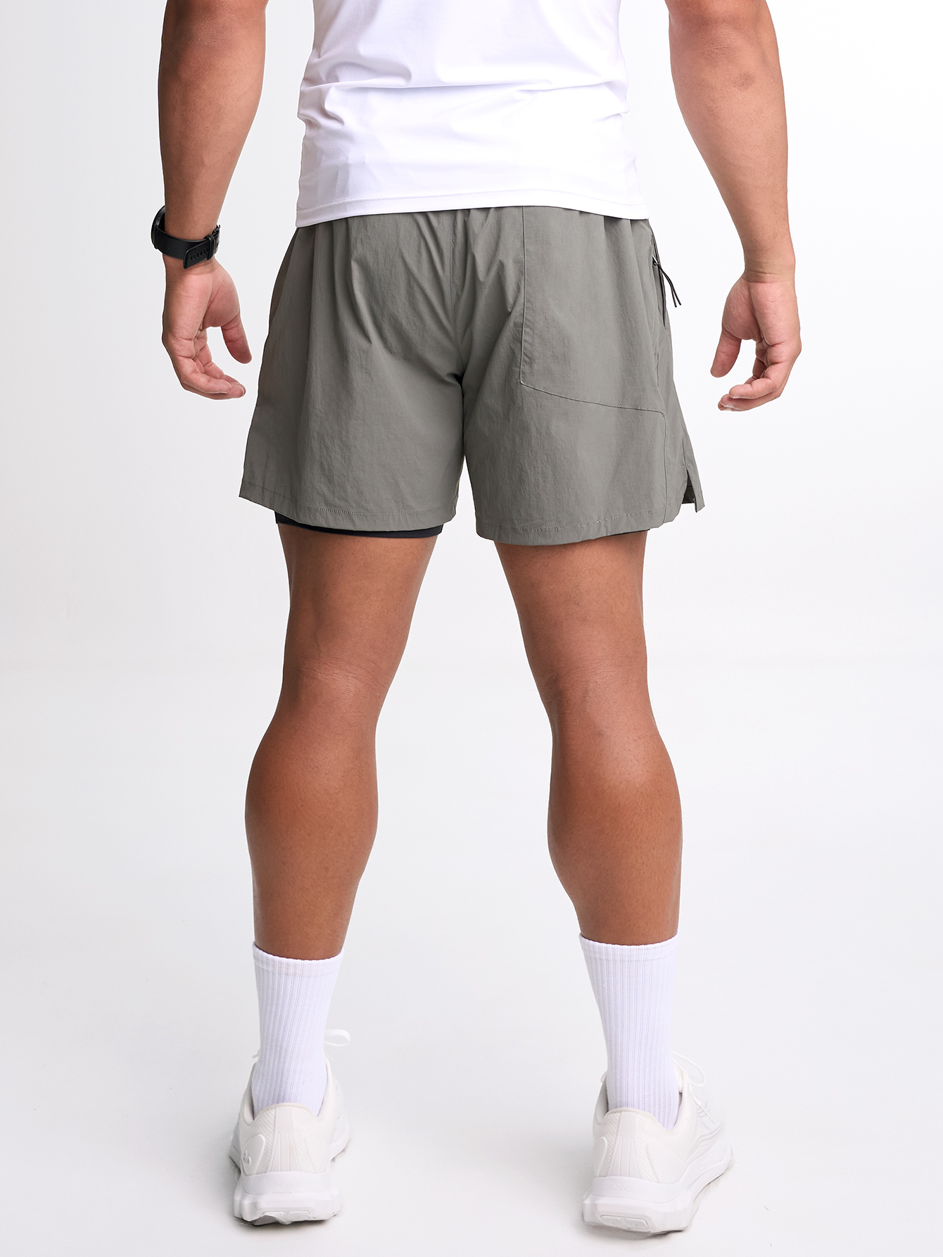 Men's Casual Versatile Letter Print Sports Shorts ARC4023-GRN-Green