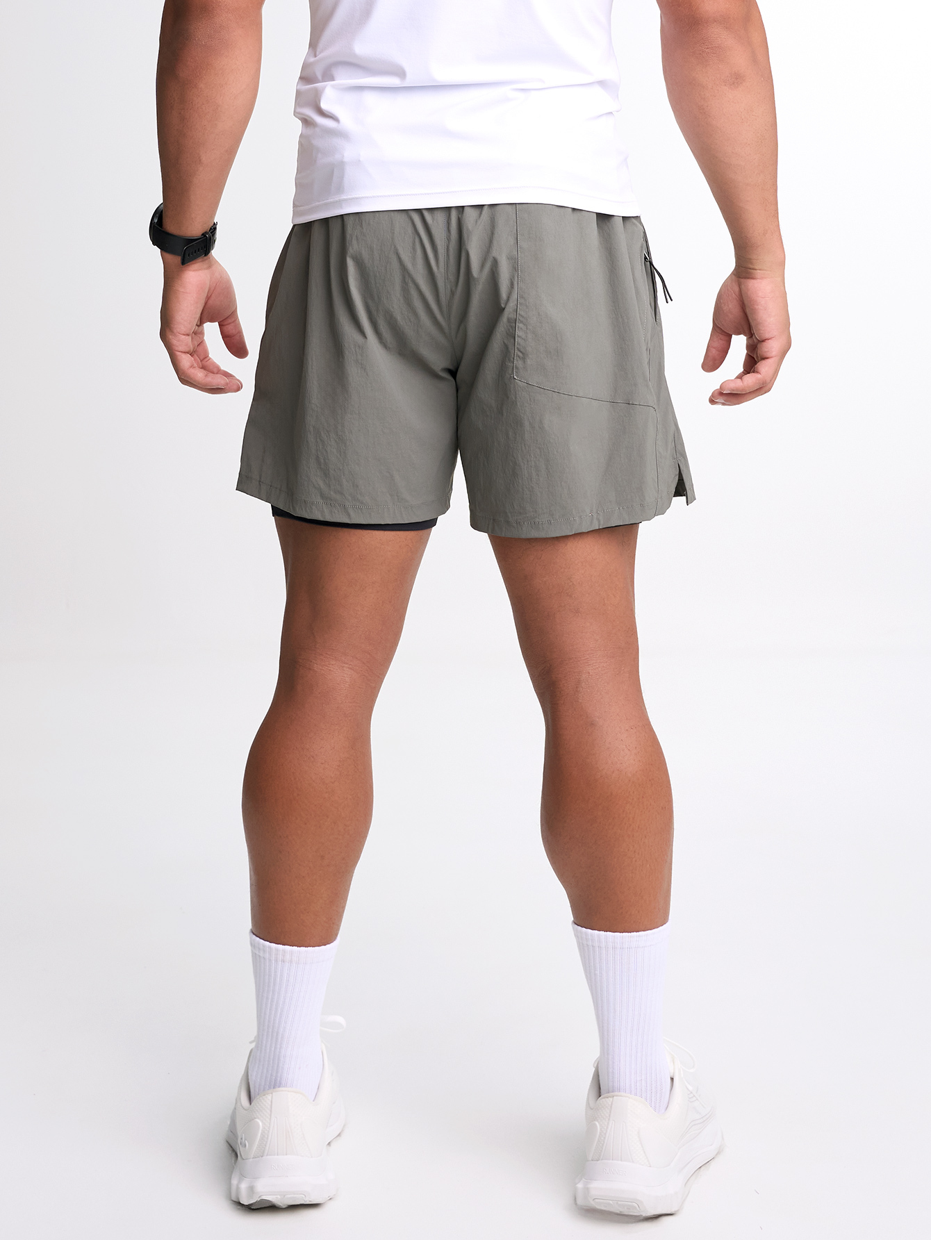 Men's Casual Versatile Letter Print Sports Shorts ARC4023-GRN-Green