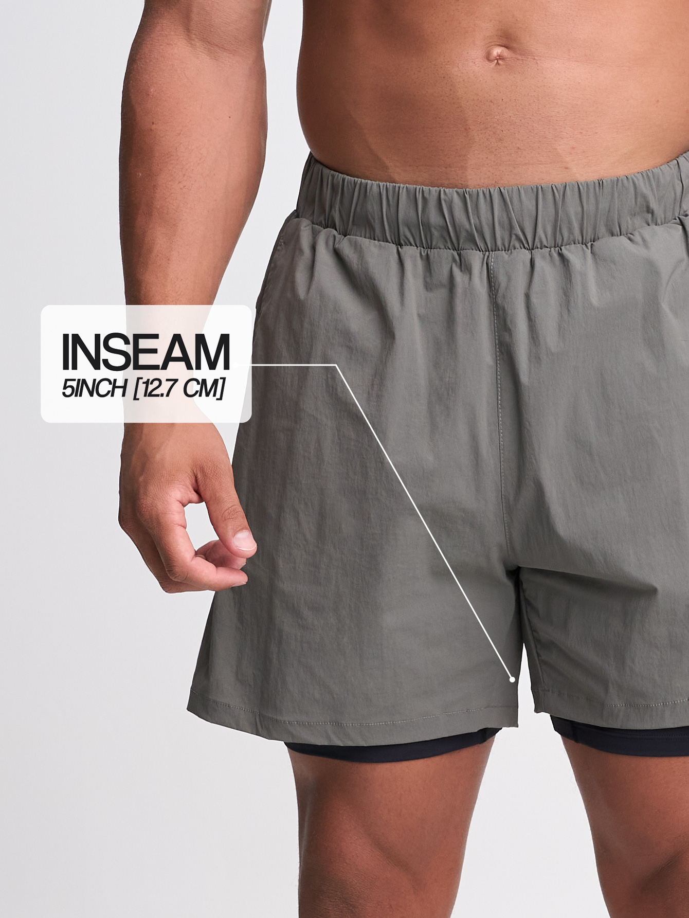 Men's Casual Versatile Letter Print Sports Shorts ARC4023-GRN-Green