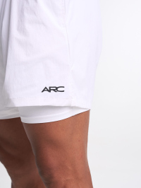 Men's Casual Versatile Letter Print Sports Shorts ARC4023-WHT-White