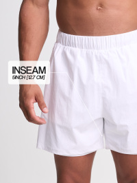 Men's Casual Versatile Letter Print Sports Shorts ARC4023-WHT-White