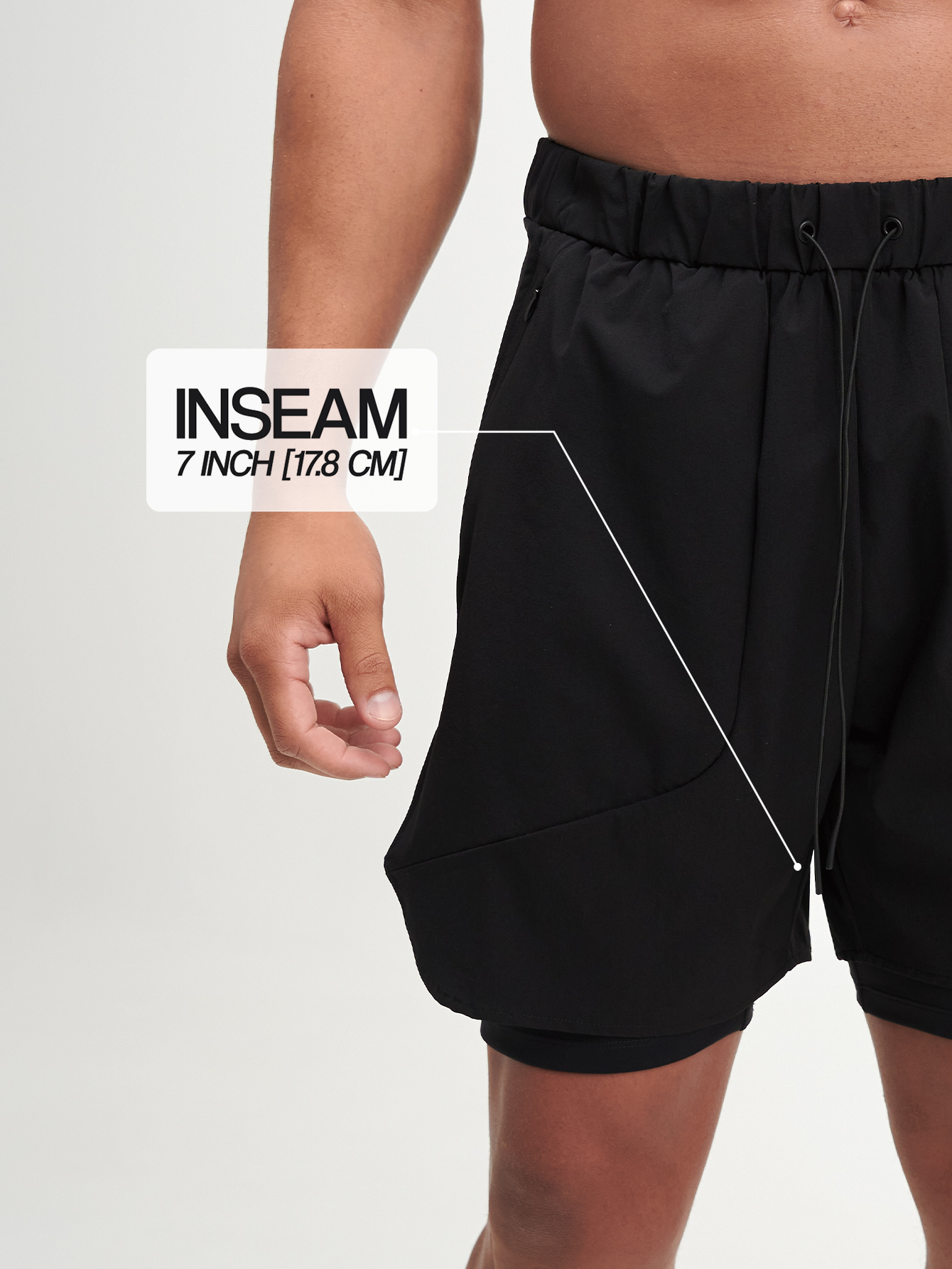 ARC Comfort-Fit Hybrid Workout And Lifestyle Active Trainning Stretch And Pockets Shorts