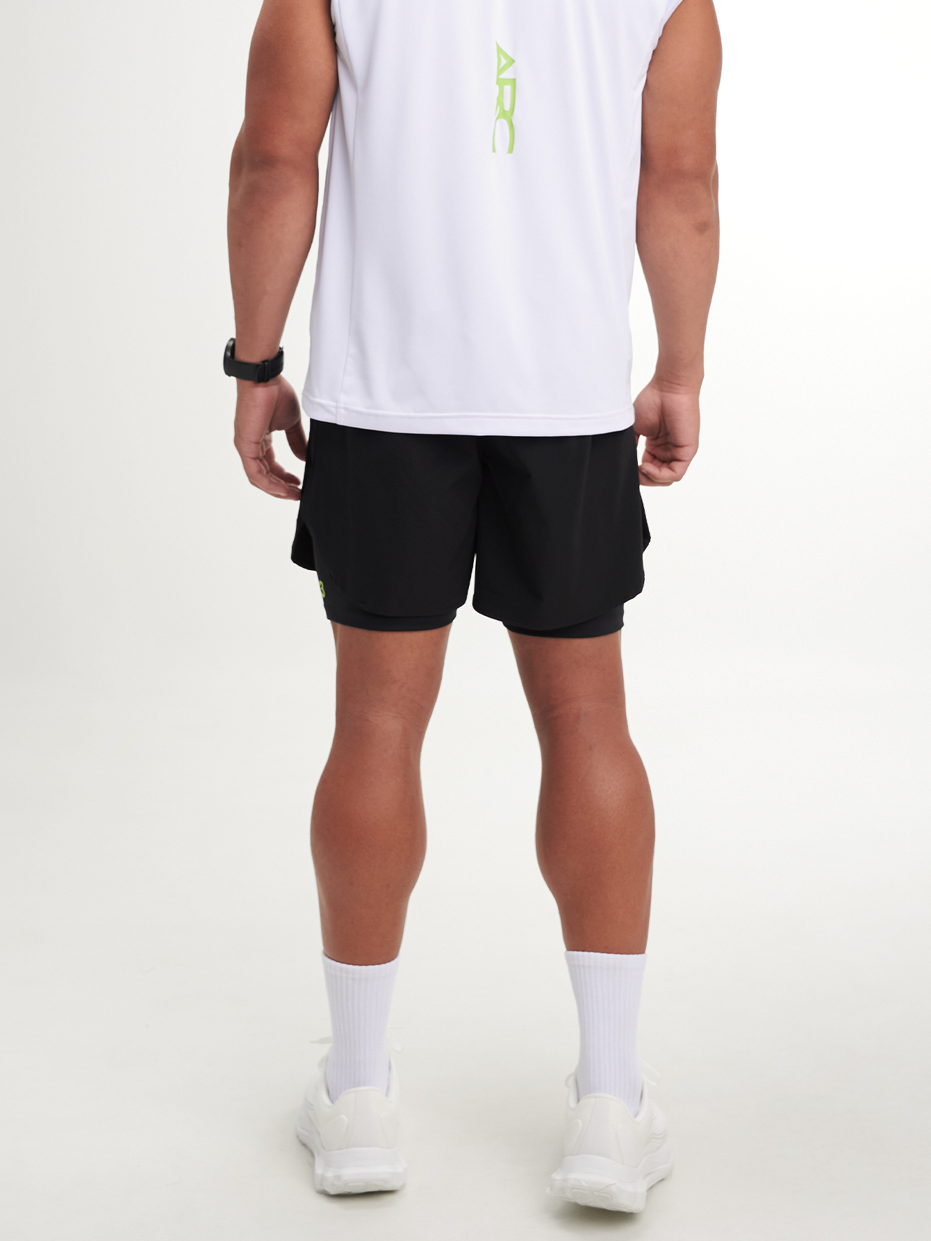 ARC Comfort-Fit Hybrid Workout And Lifestyle Active Trainning Stretch And Pockets Shorts