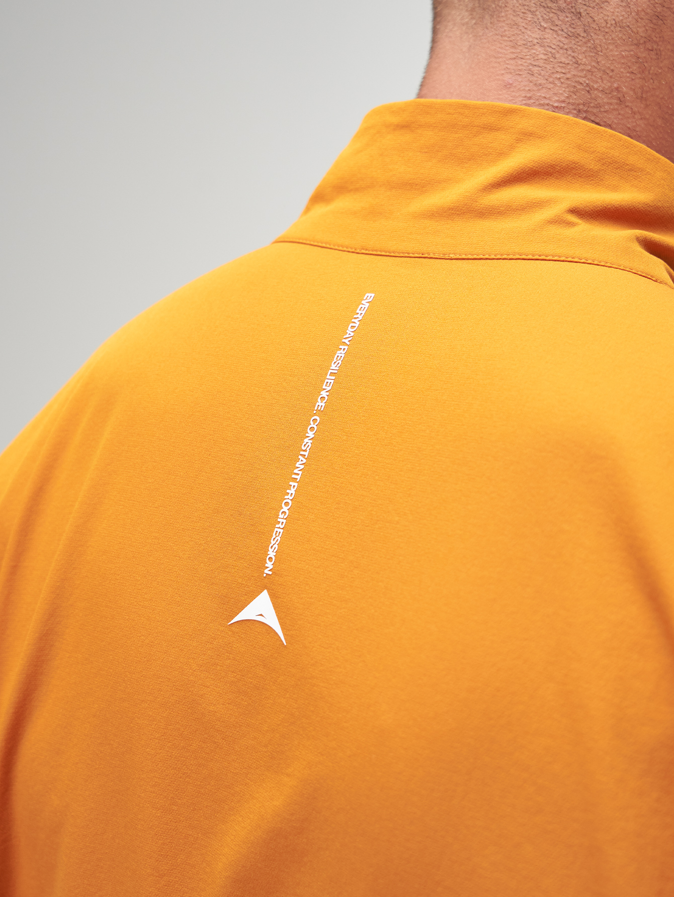 Men's Casual Loose Fit Orange Zip-Up Jacket, Autumn