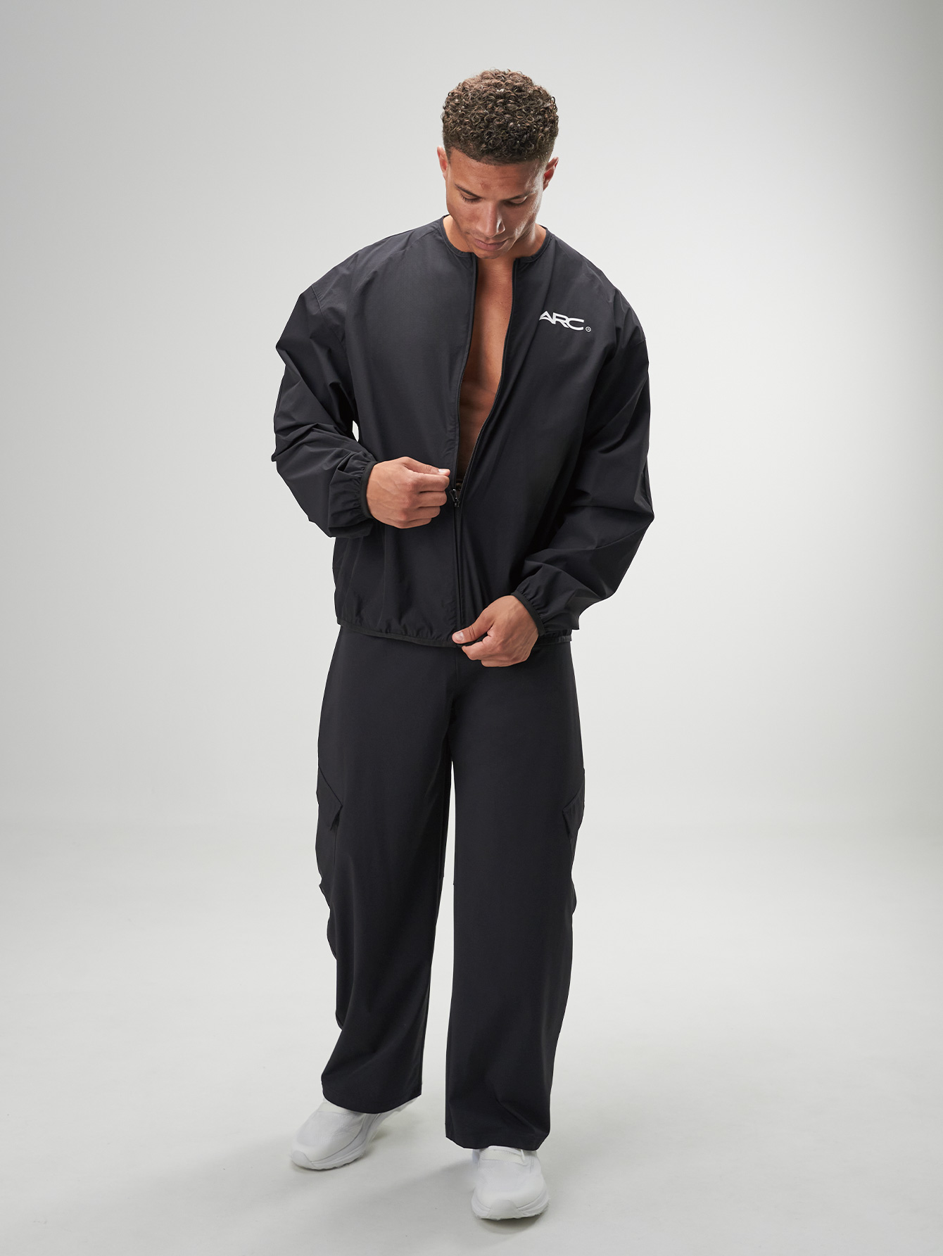 Men's Casual Versatile Simple Black Jacket ARC-5004