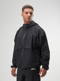 Men's Casual Versatile Simple Black Hooded Jacket