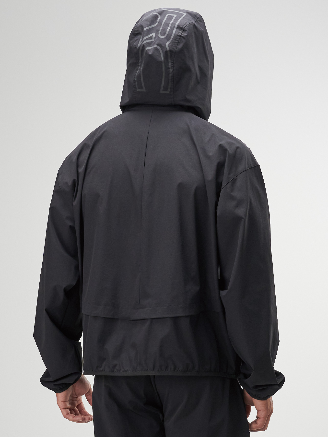 Men's Casual Versatile Simple Black Hooded Jacket