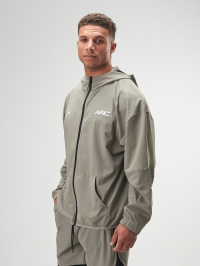 Men's Casual Loose Fit Zip-Up Hooded Jacket, Autumn