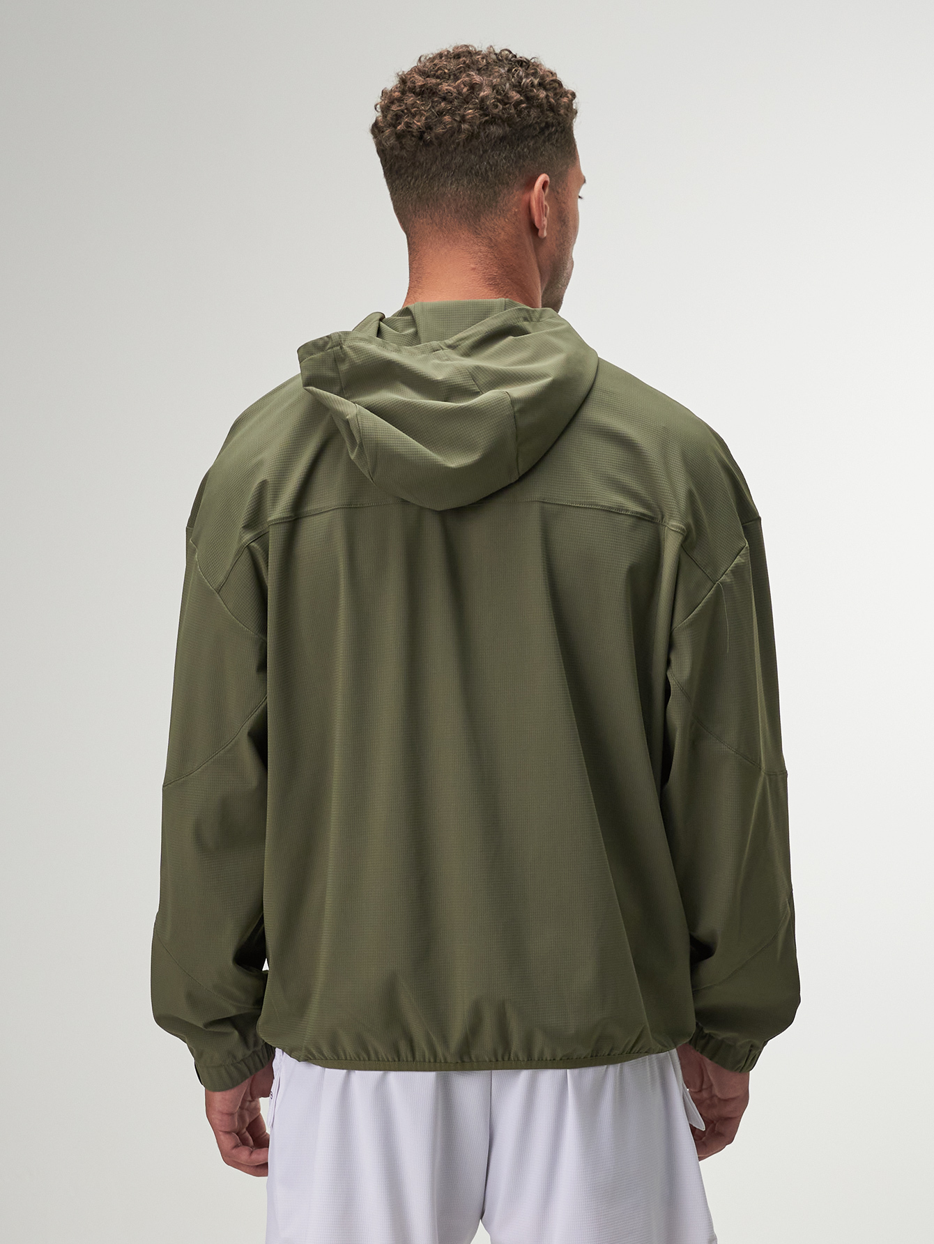 Men's Casual Loose Fit Zip-Up Hooded Jacket, Autumn