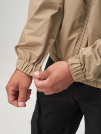 Men's Khaki Raglan Sleeve Zip Front Casual Jacket, Autumn