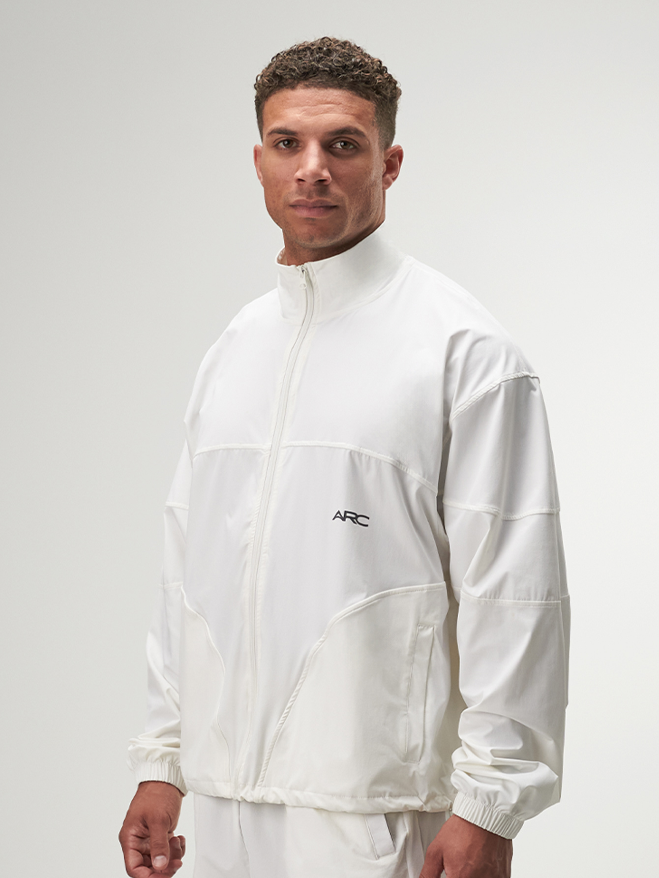 ARC Activewear Full Zip Sweater Jacket Performance Top Gym Workout Long Sleeve Track Suit