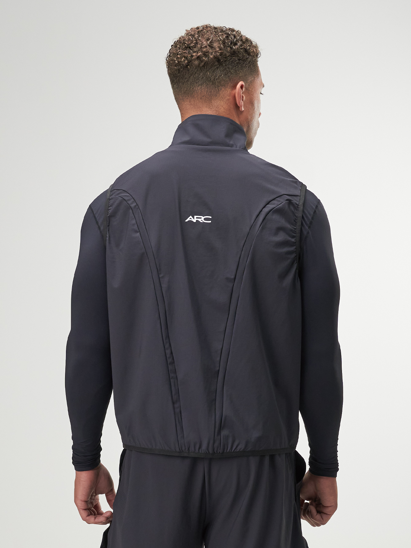 Men's Black Zipper Front Casual Versatile Vest