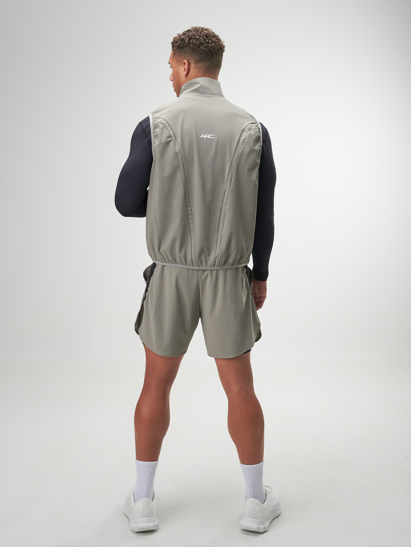 Men's Casual Versatile Zip-Up Vest, Grey, Autumn