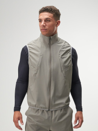 Men's Casual Versatile Zip-Up Vest, Grey, Autumn