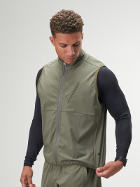 Men's Olive Green Zip Front Casual Versatile Vest