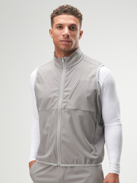 Men's Casual Versatile Zip-Up Vest, Grey, Autumn