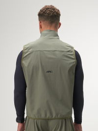 Men's Olive Green Zip Front Casual Versatile Vest