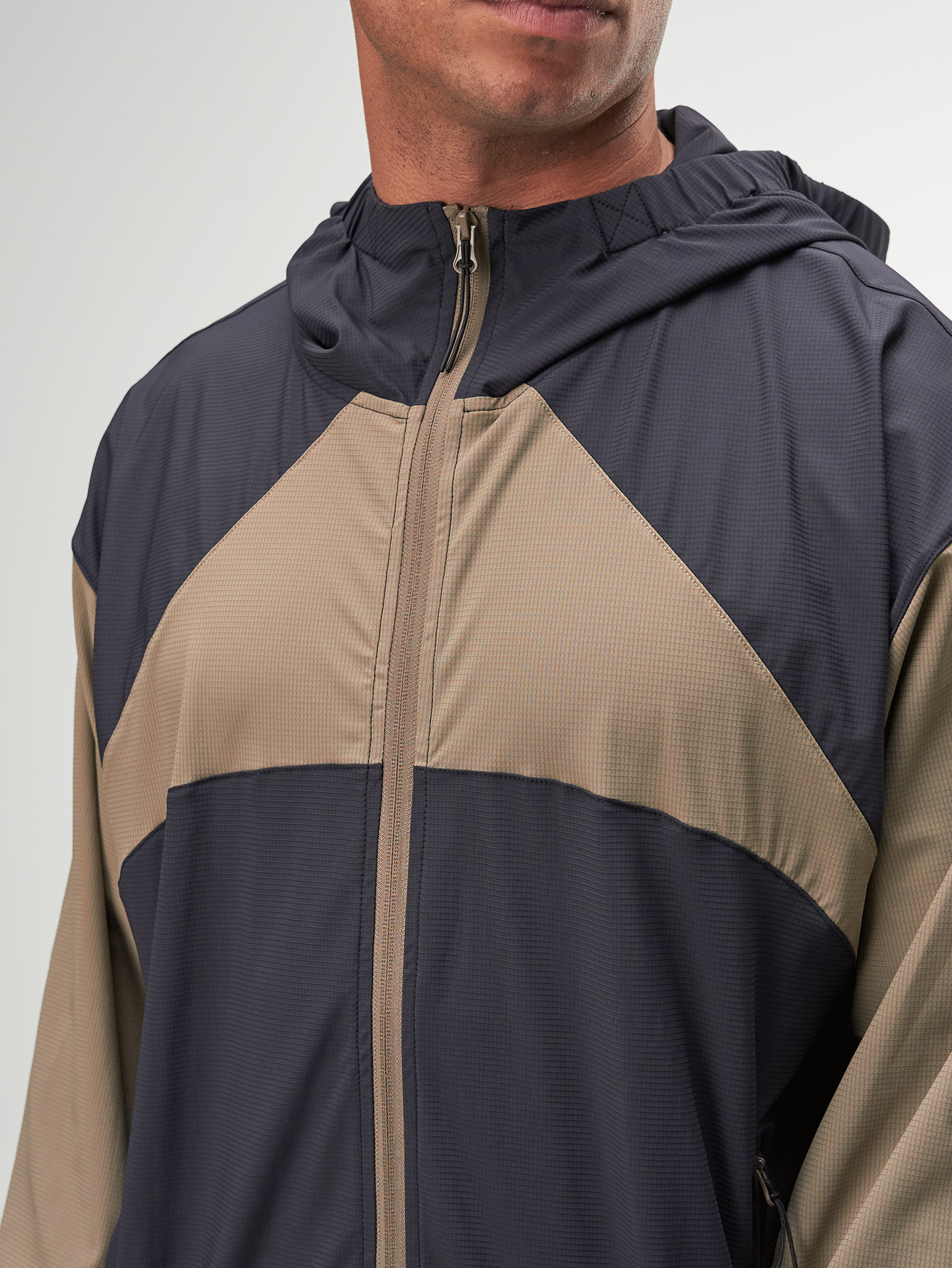 Men's Casual Versatile Simple Contrast Color Patchwork Jacket