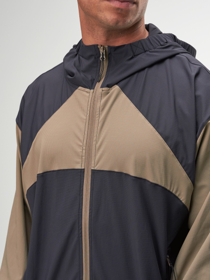 Men's Casual Versatile Simple Contrast Color Patchwork Jacket