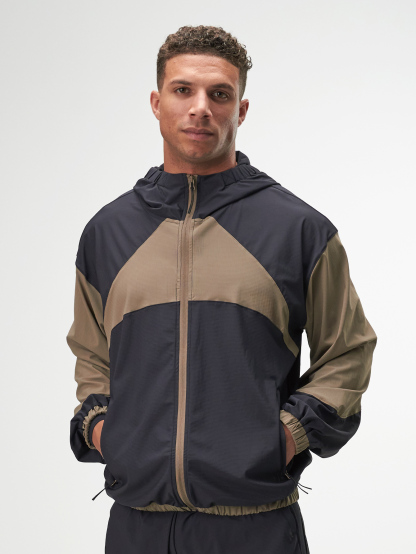 Men's Casual Versatile Simple Contrast Color Patchwork Jacket