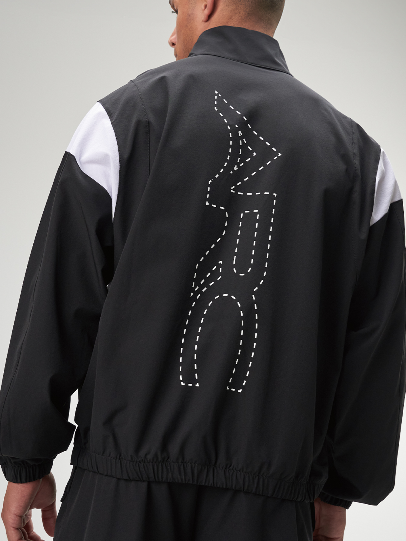 Men's Casual Versatile Simple Contrast Color Patchwork Jacket