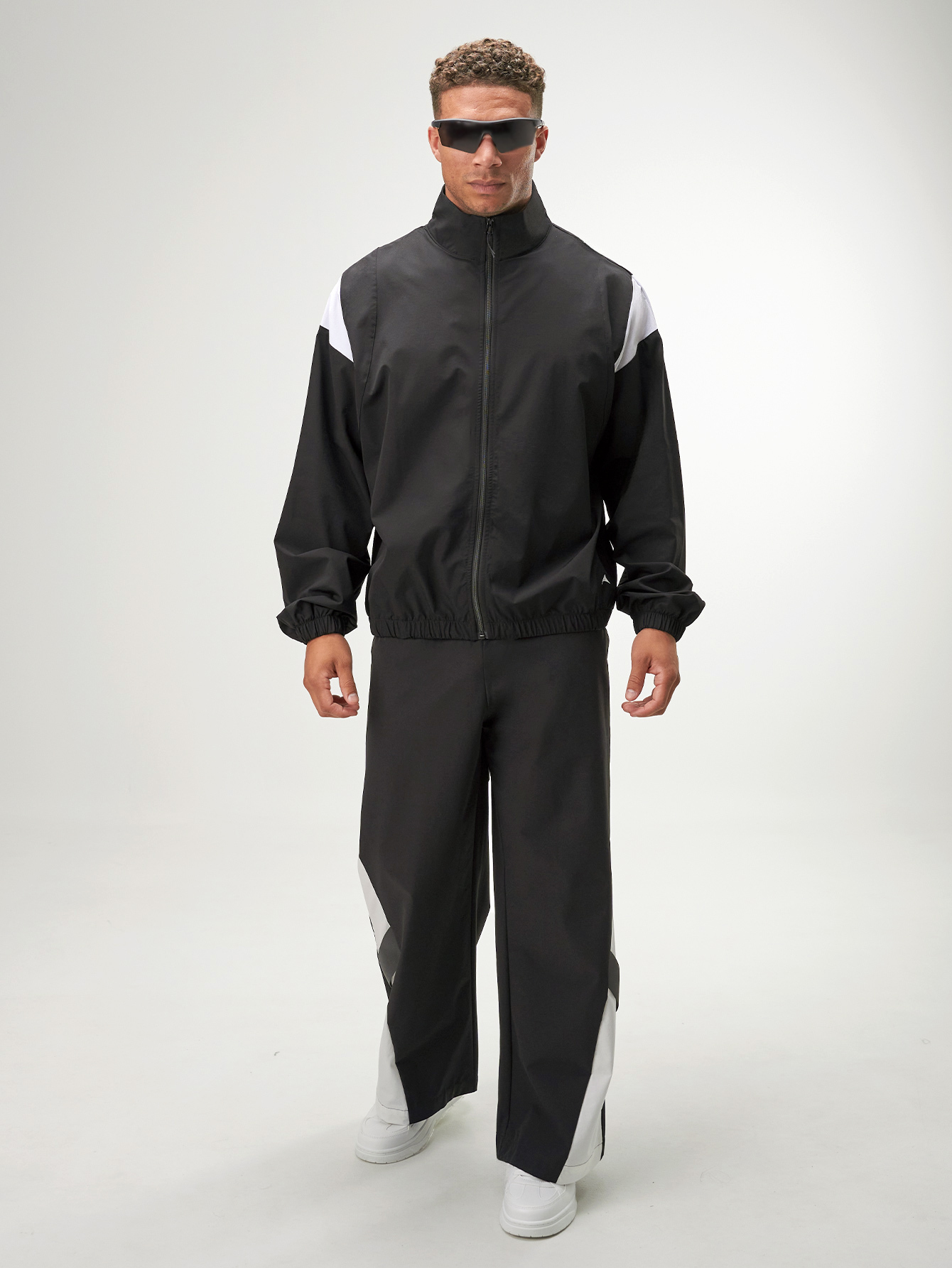 Men's Casual Versatile Simple Contrast Color Patchwork Jacket