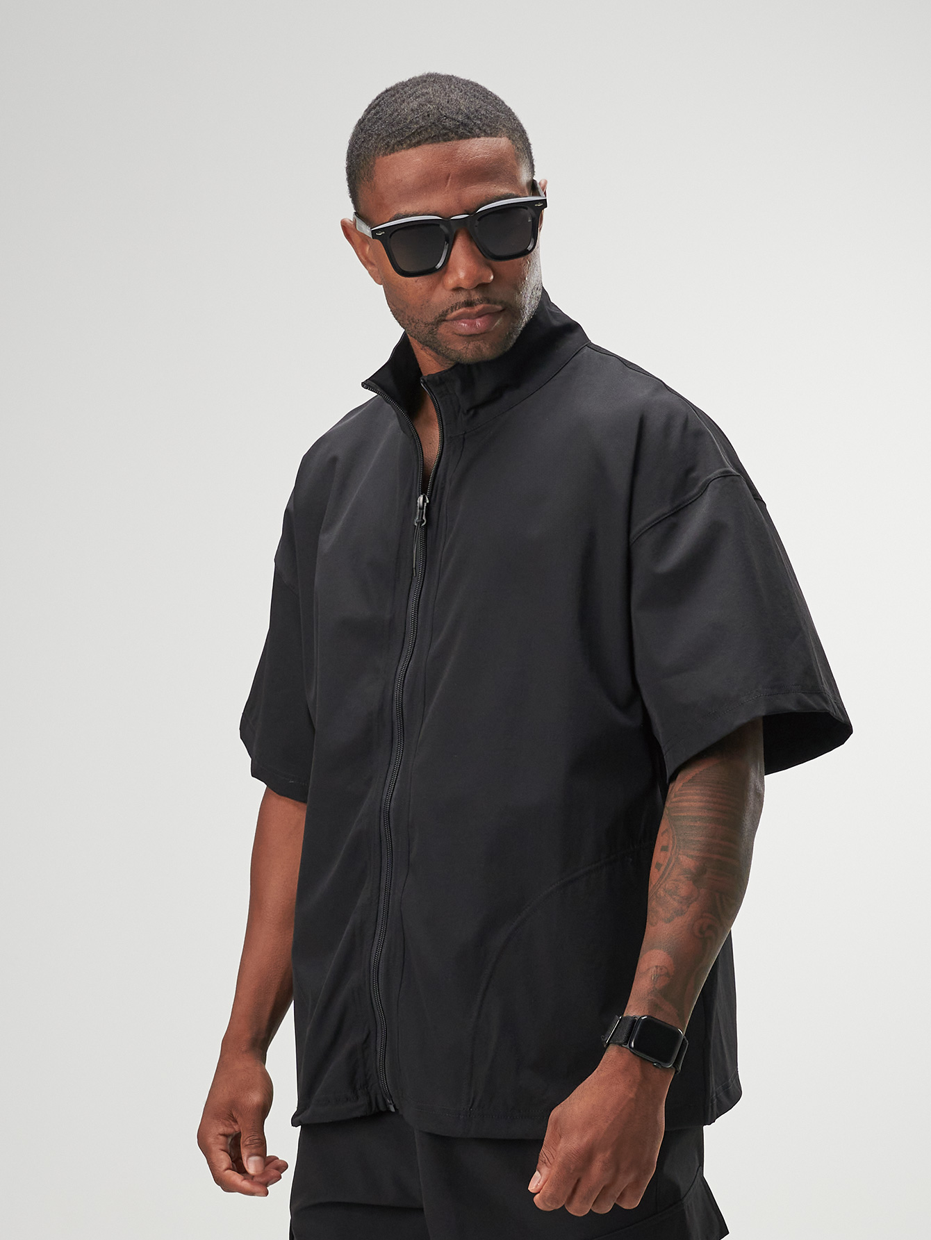 ARC Activewear Full Zip Sweater Jacket Performance Top Gym Workout Long Sleeve Track Suit