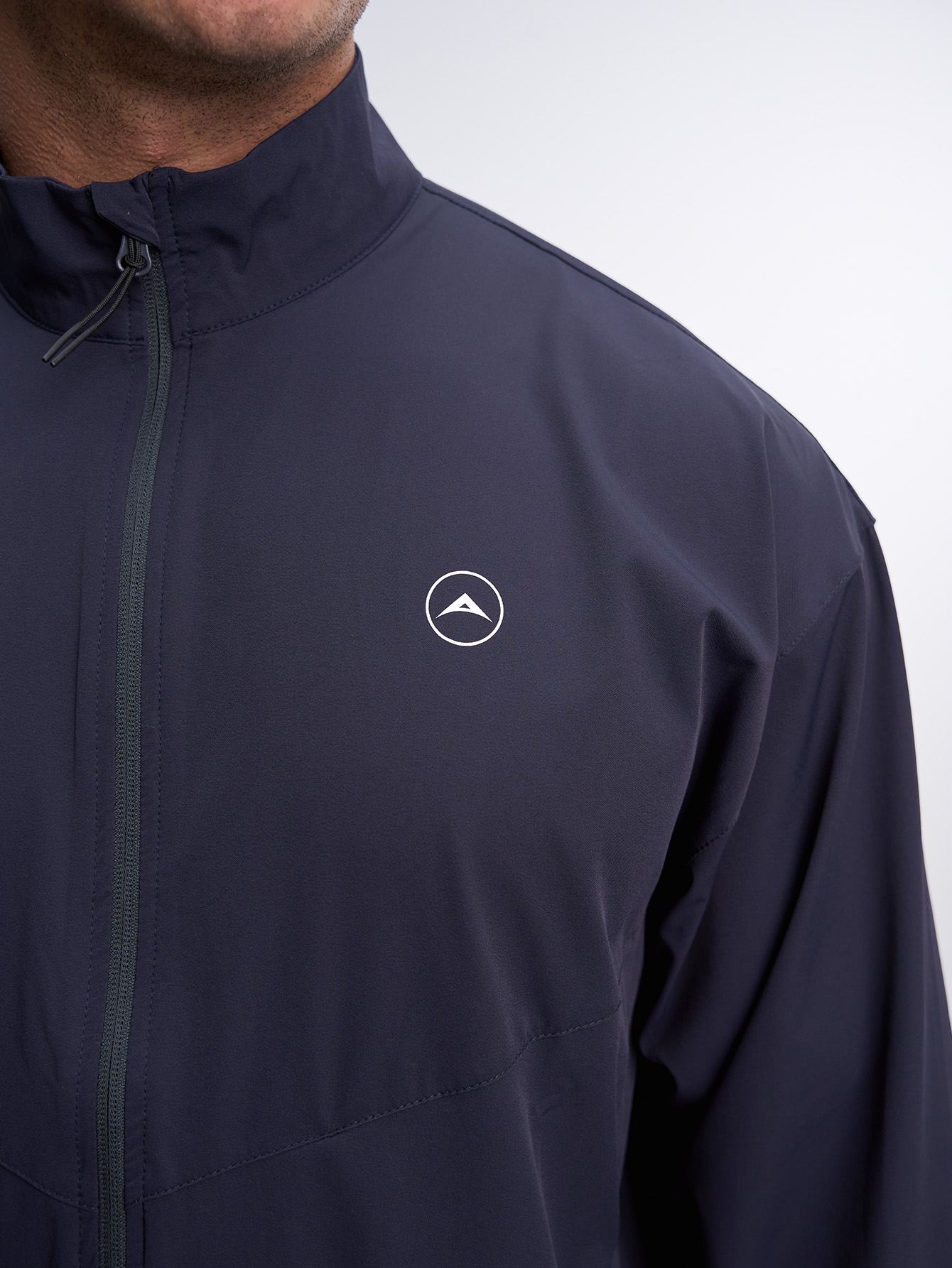 Men's Geometric Print Long Sleeve Zip Front Sports Jacket