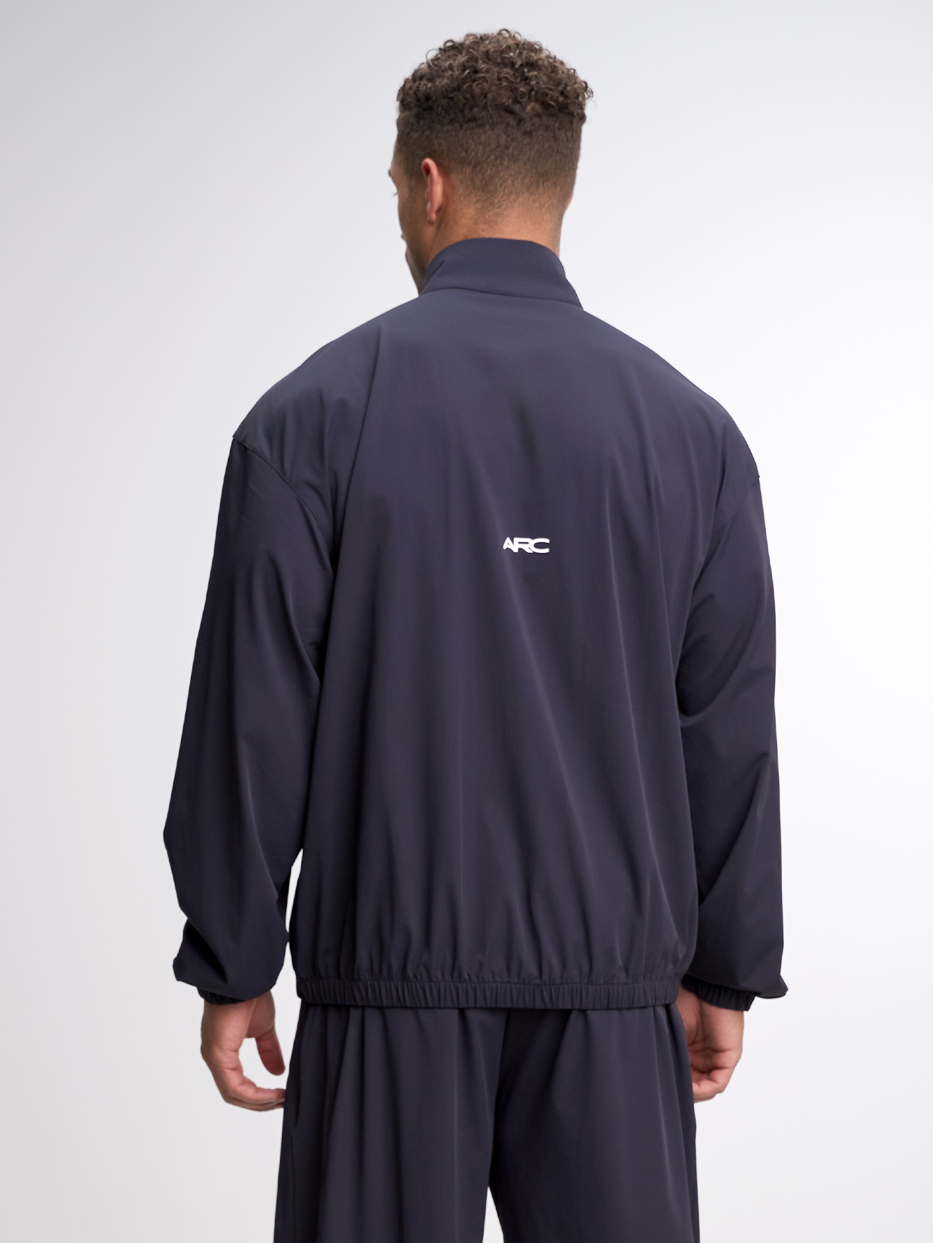 Men's Geometric Print Long Sleeve Zip Front Sports Jacket