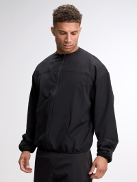 Men's Autumn Slogan Print Long Sleeve Zip-Up Half Placket Casual Hoodie Jacket