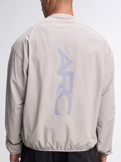 Men's Autumn Slogan Print Long Sleeve Zip-Up Half Placket Casual Hoodie Jacket
