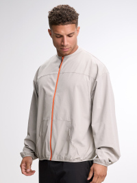 Men's Autumn Slogan Print Long Sleeve Zip-Up Half Placket Casual Hoodie Jacket