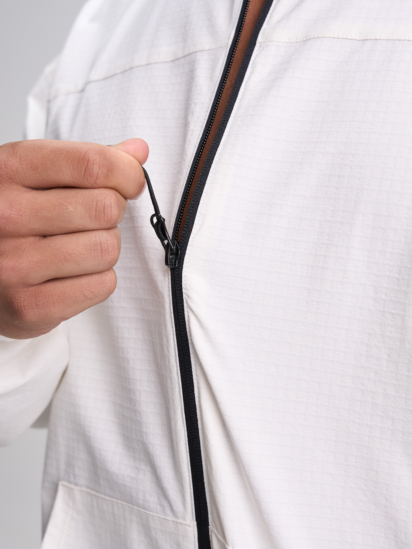 Men's Autumn Slogan Print Long Sleeve Zip-Up Half Placket Casual Hoodie Jacket